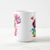 Sweet Beagle Pup Valentine Kaffeetasse (Mittel)