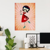 Sweet & Beängstigend Skeleton Girl Poster (Heimbüro)