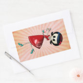 Sweet & Beängstigend Skeleton Girl Rechteckiger Aufkleber (Umschlag)