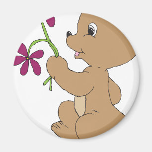 Sweet Bear Art Drawn Baby Brown Bären Art Magnet