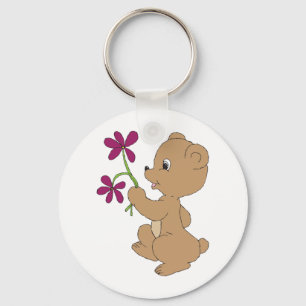 Sweet Bear Art Drawn Baby Brown Bären Art Schlüsselanhänger