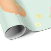 Sweet Bears Balloons Baby Girl Geschenkpapier (Rolleneckpunkt)