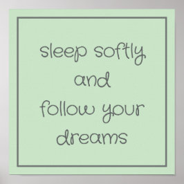 Sweet Bedtime Words Wall Art Poster