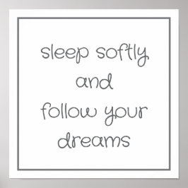Sweet Bedtime Words Wall Art Poster
