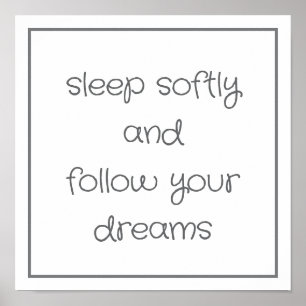 Sweet Bedtime Words Wall Art Poster