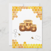 Sweet Bee Baby Shower Honeycombs neutral Einladung (Rückseite)