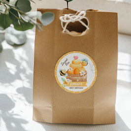 Sweet Bee Birthday Classic Round Sticker