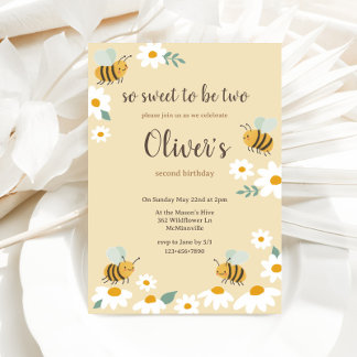 Sweet Bee Birthday Einladung