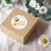 Sweet Bee Birthday Runder Aufkleber