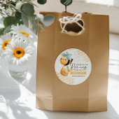 Sweet Bee Birthday Runder Aufkleber