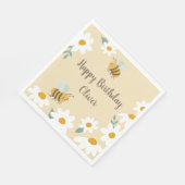 Sweet Bee Birthday Serviette (Ecke)