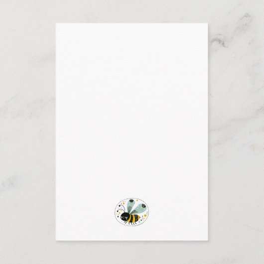 Sweet Bee Birthday Word Scramble Umschließungskart Begleitkarte (Rückseite)