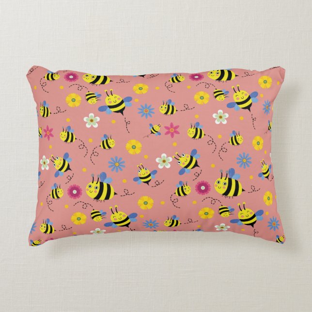 Sweet Bee Blossom Garden Dekokissen (Vorderseite)
