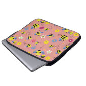 Sweet Bee Blossom Garden Laptopschutzhülle (Vorne Knopf)