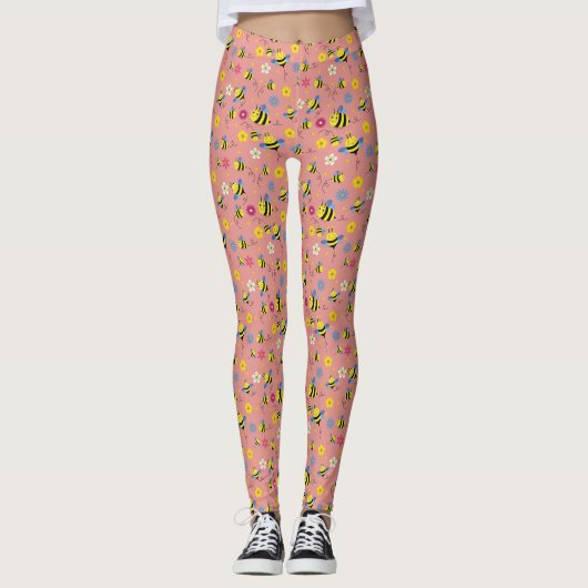 Sweet Bee Blossom Garden Leggings (Vorderseite)