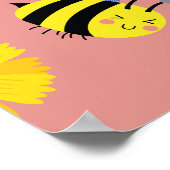 Sweet Bee Blossom Garden Poster (Ecke)