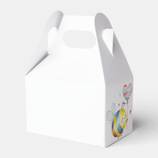 Sweet Bee First Birthday Personalized Geschenkschachtel (Rückseite)