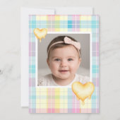 Sweet Bee First Birthday Personalized Invite (Rückseite)