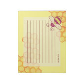 Sweet Bee Honeycomb Custom Notepad Notizblock (Rotiert)