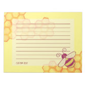 Sweet Bee Honeycomb Custom Notepad Notizblock (Vorderseite)