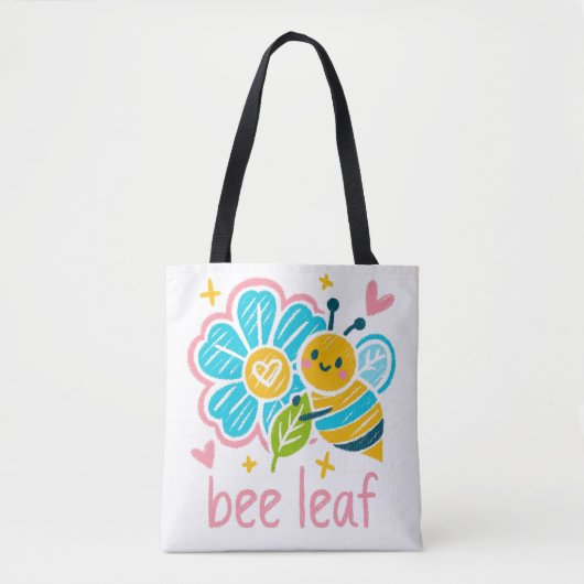 Sweet "Bee Leaf Whimsical Bee, Thank-you gifts Tasche (Vorderseite)