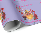 Sweet BEE mine-BEE lieve me i love you Geschenkpapier (Rolleneckpunkt)