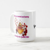 Sweet BEE mine-BEE lieve me i love you Kaffeetasse (Vorderseite Links)