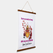 Sweet BEE mine-BEE lieve me i love you Wandteppich Mit Holzrahmen (Gewinkelt)