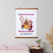 Sweet BEE mine-BEE lieve me i love you Wandteppich Mit Holzrahmen (Schlafzimmer)