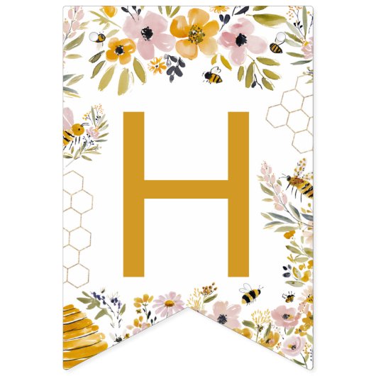 Sweet Bee One First Birthday Banner (Zweite Fahne)