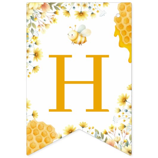 Sweet Bee One First Birthday Banner (Zweite Fahne)