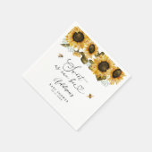 Sweet Bee Sunflowers Kinderdusche Serviette (Ecke)