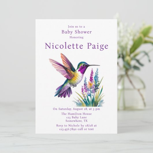 Sweet Beginnend: Eine Babydusche-Feier Einladung (Stehend Vorderseite)