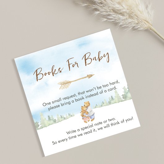 Sweet Beige Forest Bear Books for Baby Begleitkarte
