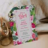 Sweet Berry Baby Girl Strawberry Dusche Einladung