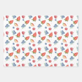 Sweet Berry Birthday Wrapping Paper Sheets Geschenkpapier Set (Vorderseite)