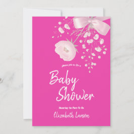 Sweet Berry Color Wild Blume Baby Shower Einladung