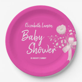 Sweet Berry Color Wild Blume Baby Shower Pappteller
