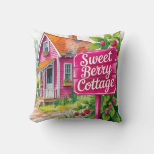 "Sweet Berry Cottage" Himbeer-Farmhouse Kissen