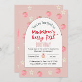 Sweet Berry Einladung zum Geburtstag (Vorne/Hinten)