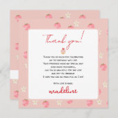 Sweet Berry First Geburtstag Dankeskarte (Vorne/Hinten)