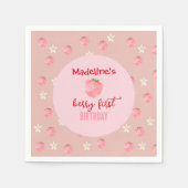 Sweet Berry First Geburtstag Serviette (Vorderseite)