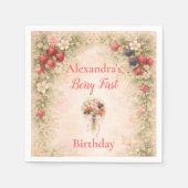 Sweet Berry Garden 1st Birthday Serviette (Vorderseite)