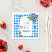 Sweet Berry Green Blätter Blue Theme Baby Showdusc Serviette (Beispiel)