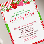 Sweet Berry Strawberry Baby Shower Einladung