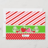 Sweet Berry Strawberry Birthday Foto Einladung (Rückseite)