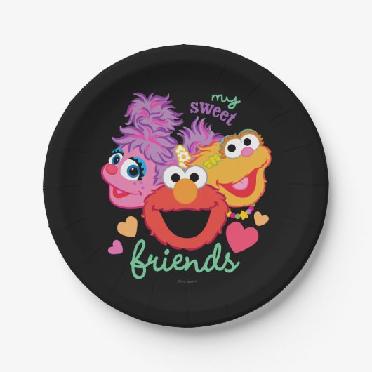 Sweet Best Friends Characters Pappteller (Vorderseite)