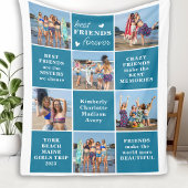 Sweet Best FRIENDS Forever Custom 6 Foto Collage Fleecedecke