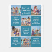 Sweet Best FRIENDS Forever Custom 6 Foto Collage Fleecedecke (Vorderseite)