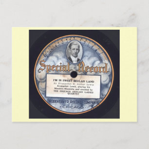 Sweet Beulah Land, Chicago Record Label Postkarte